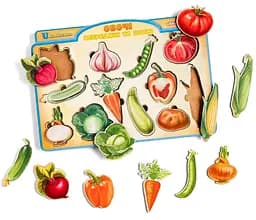 Сортер-пазл "Овощи снаружи и внутри" 32*23*0,6см Ubee ПСД194