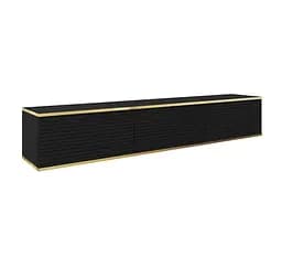 Тумба під телевізор навісна Perfect Home Оро / Oro 3-дверна RTV175 MDF Чорний (PFH-091367) - мініатюра 3