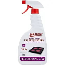 Засіб San Clean Prof Line для чищення склокерамічних плит та поверхонь 750 г 