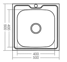 Кухонна мийка накладна ZERIXZ5050-06-160E satin (ZX1609) - мініатюра 2