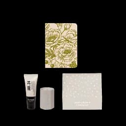 Подарунковий набір для догляду за шкірою рук Honest products та блокнот (оливковий)