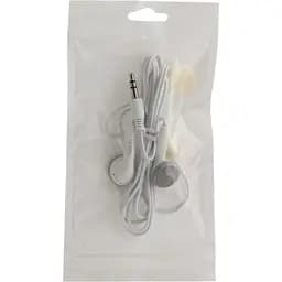 Навушники пластикові у пакеті Cube білі