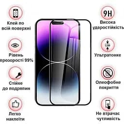 Захисне скло BeCover для Apple iPhone 14 Pro Max Black (707969) - мініатюра 3