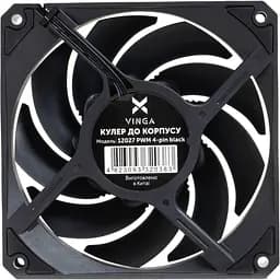 Вентиялтор Vinga 12027 PWM 4-pin Black - мініатюра 2