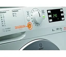 Прально-сушильна машина Indesit XWDE1071481XWKKKEU, 10кг (7кг), 1400, A+, 60см, Дисплей, Білий (XWDE1071481XWKKKEU) - мініатюра 2
