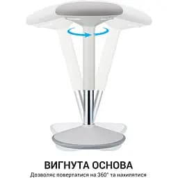 Стілець OfficePro із регулюванням висоти сірий (S448) - мініатюра 4
