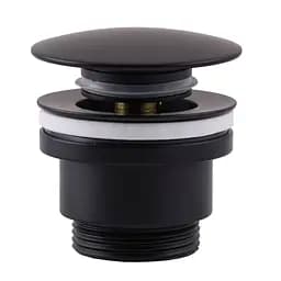 Донний клапан Globus Lux HG15-04A-10-BR Click-clack чорний мат, Чорний матовий