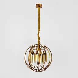 Люстра Лофт у мідному корпусі форми плетена сфера Ø 50 см | Line F | Арт. 12575/4