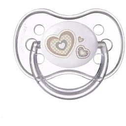 Пустушка Canpol babies Newborn baby силіконова кругла 6-18 міс. бежева (22/563_bei)