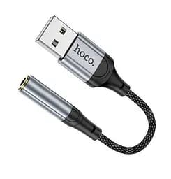 Перехідник Hoco LS36 USB to 3.5 зовнішня звукова карта 12 см DAC - мініатюра 2