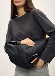 Жіноча сумка Sambag HOBO Bag-glove чорна тканева 50 х 28 х 5 см (53400064) - мініатюра 4