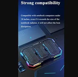 Охолоджувальна підставка для ноутбука 15-17.3 дюйми Ice Coorel N6 RGB - мініатюра 6