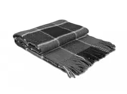 Плед вовняний Vladi Палермо 140x200 темно-сірий-сіро-білий 7