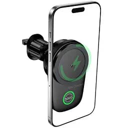 Автотримач з БЗП Hoco HW36 Electric 15W with cooler (air outlet) Black - мініатюра 6
