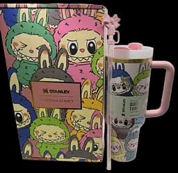 Термокухоль Stanley Quencher H2.0 Tumbler з неіржавкої сталі 1,18 л Labubu Cup Gift Box Style KT8005203