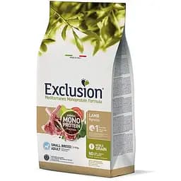 Сухий корм для дорослих собак дрібних порід Exclusion Noble Grain Adult Lamb Small Breed, з м'ясом ягняти, 500 г