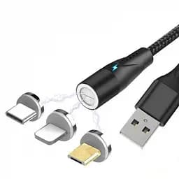 Магнитный кабель Magnetic XS-025 3 в 1 (Lightning/MicroUSB/Type-C)
