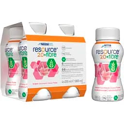 Набір ентеральне харчування Nestle Health Science Resource 2.0+Fibre зі смаком полуниці 2.4 л (3 уп. х 4 шт. х 200 мл)