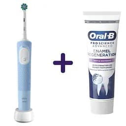 nabir-elektrychna-zubna-shchitka-oral-b-vitality-pro-protect-x-clean-d103-blue-zubna-pasta-oral-b-pro-science-vidnovlennia-emali-delikatne-vidbiliuvannia-75-ml
