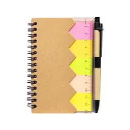 Блокнот А6 на спирали Bambi JX409 с набором стикеров и ручкой