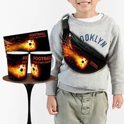 Набір: дитяча сумка-бананка+кружка Футбол Україна 32х15см, бананка для хлопчика футболіста через плече на подарунок (00997)