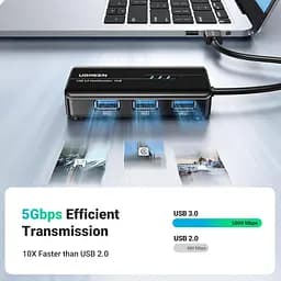 Мережевий адаптер / хаб Ugreen USB 3.0 - 3хUSB 3.0 + RJ45 Ethernet 1000Mbps (20265) - мініатюра 5