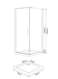 Душова кабіна Eger Rudas 90x90 (без піддону) 599-001/1L - мініатюра 6