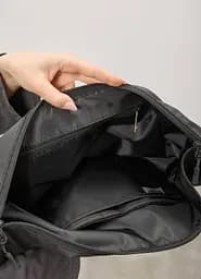 Жіноча сумка Sambag HOBO Bag-glove чорна тканева 50 х 28 х 5 см (53400064) - мініатюра 7