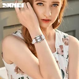 Жіночий класичний годинник Skmei 1432 (Білі) - мініатюра 2