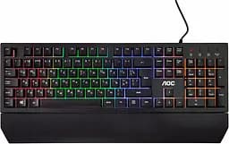 Клавиатура игровая мембранно-механическая AOC GK200 Gaming RGB радужная подсветка (GK200D32R)