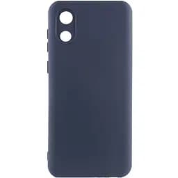 Чохол Silicone Cover Lakshmi Full Camera (A) для Samsung Galaxy A03 Core Синій / Midnight Blue