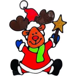 Силиконовая наклейка на стекло Bambi Олень со звездой 20х15 см 13-63-24