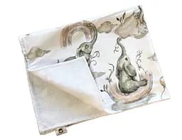 Непромокаемая пеленка Moontime "Пудровые слоники"