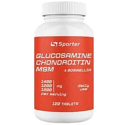 Комплекс для кісток та суглобів Sporter Glucosamine Chondroitin MSM & Boswellia 120 таблеток