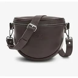 Шкіряна сумка поясна-кросбоди Vacation темно-коричневий