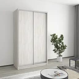 Шафа-купе дводверна MebelStar Стандарт AL 2ДСП 120x45x210 см Аляска сірий (MBS-2290)