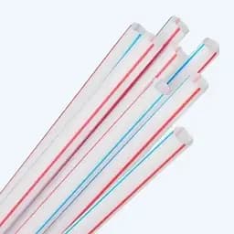 Полосатая трубочка равна Ø 4.8 21 см в индивидуальной упаковке 200 шт.