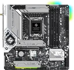 Материнская плата AsRock B760M Steel Legend WiFi (B760M STEEL LEGEND WIFI) (Socket 1700, Intel B760, Micro-ATX)