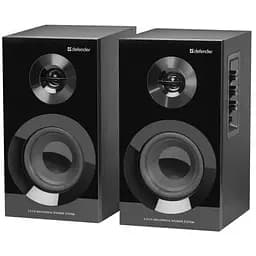 Колонки 2.0 Defender Aurora S40, черный, 40 Вт, 3.5 мм, регулятор громкости, деревянный корпус (65240)