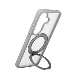 Противоударный чехол-панель для Samsung Galaxy S26 5G, Unit Stand2, серый, силикон + поликарбонат, защита всего корпуса, с подставкой, поддержка магнитных держателей и беспроводной зарядки (MagSafe), ArmorStandart (ARM89957) - мініатюра 4