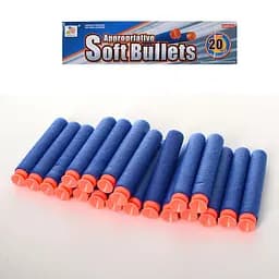 Пульки мягкие-присоски, 20 шт., 28x15x1 см