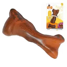 Жевательная игрушка Nylabone Beef Кость для собак до 16 кг прочная резина с ароматом говядины и подливы