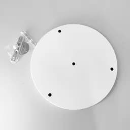 Кругла стельова основа у білому кольорі на 3 підвіси 30х3 см | Line F | Арт. BASE 3 WT