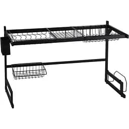 Сушка для посуды над раковиной Stenson 85 см черная (35978)