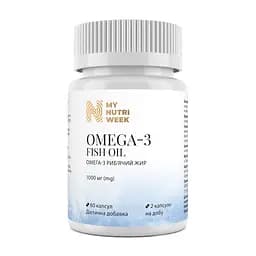 Омега-3 рыбий жир Omega-3 Fish Oil My Nutri Week 60 капсул