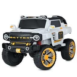 Електромобіль джип 24V8Ah 4x45W EVA шкіра MP3/USB/TF/Bluetooth білий (M 5821EBLR-1 24V)
