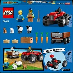 Конструктор LEGO City Червоний фермерський трактор із причепом і вівцями 116 деталей (60461) - мініатюра 2