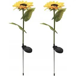 Лампа садова Сяючий Соняшник декоративна на сонячних батареях вулична