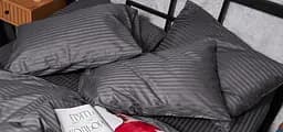 Набір наволочок Moon&Star Satin Stripe Stripe Black 40х60 см 2 шт - мініатюра 2