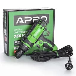 Дриль-шуруповерт мережевий Apro D750C 0-400/0-1600 об/хв 30412 - мініатюра 4